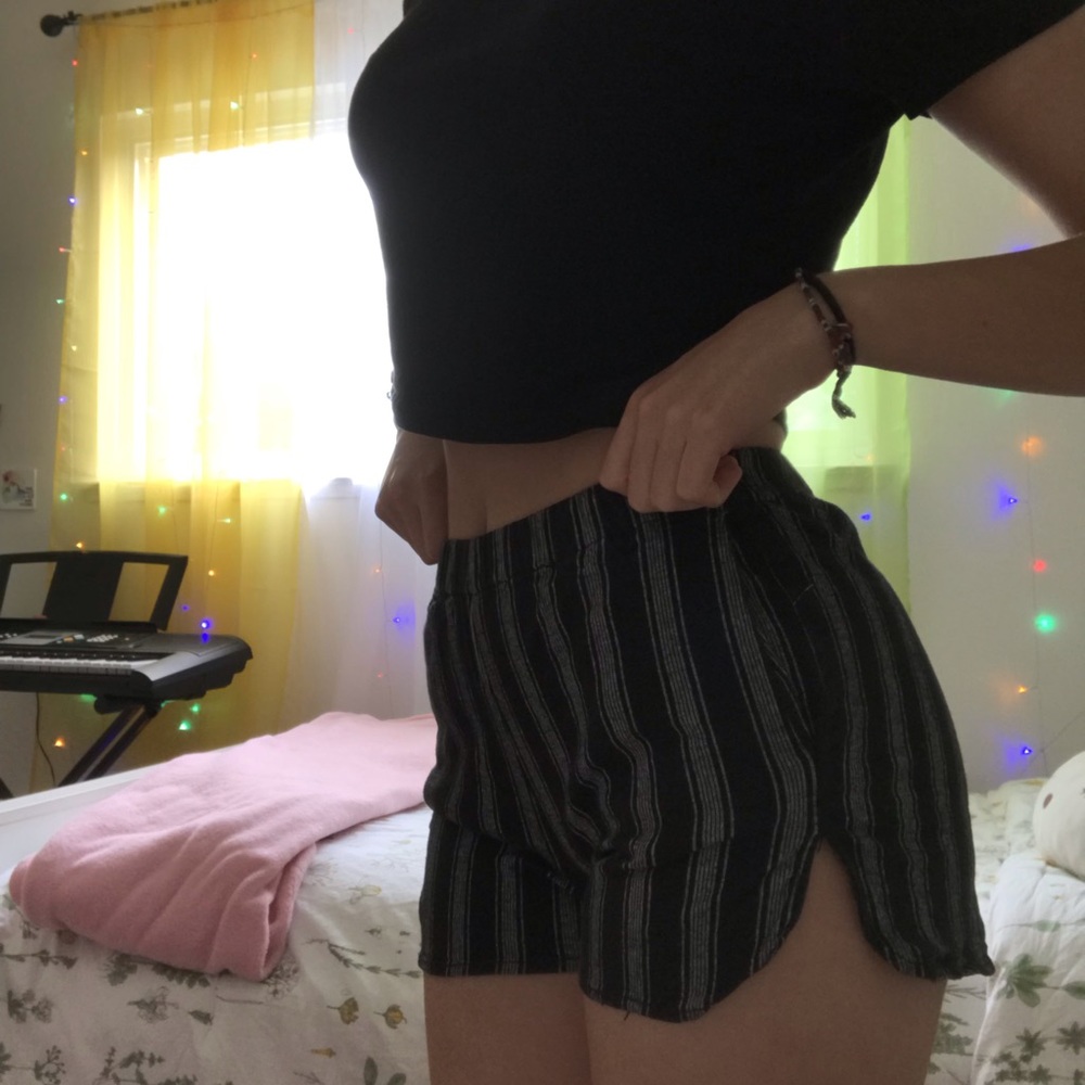 brandy melville black and grey tilden shorts